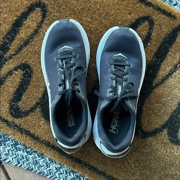 Hoka Black and White Running Shoes - Picture 2 of 3